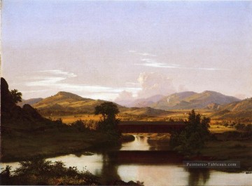 Sur le paysage d’Otter Creek Fleuve Hudson Frederic Edwin Église Paysage Peinture à l'huile